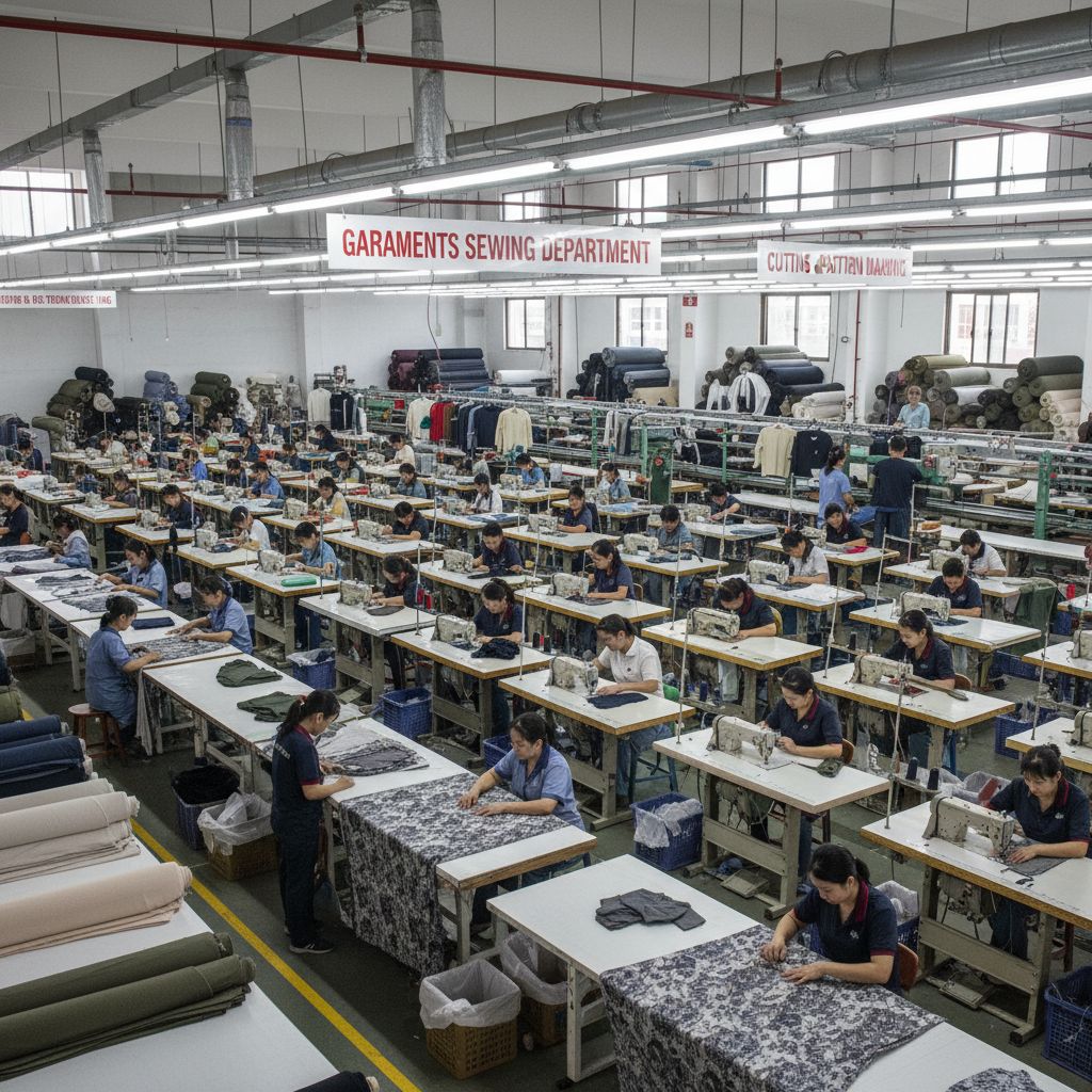 Process Flow Chart for Garments Sewing Department 5