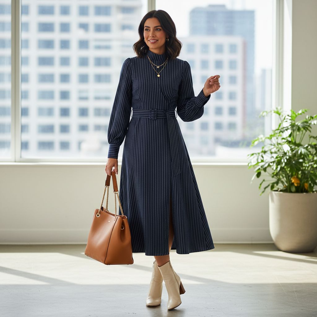 Stylish Casual Outfits for the Modern Business Woman Stylish Midi Dress