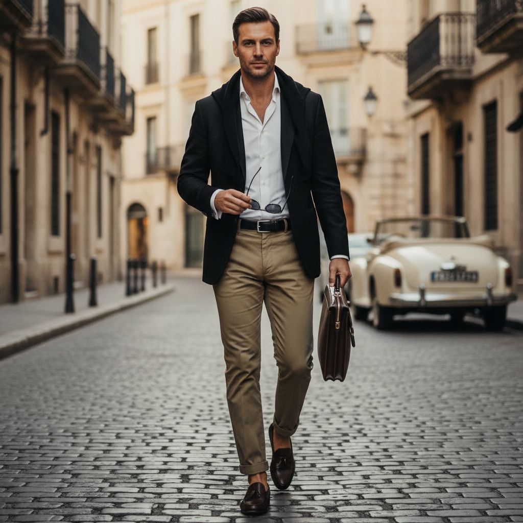 Top Old Money Color Combinations for Men Black Khaki 3