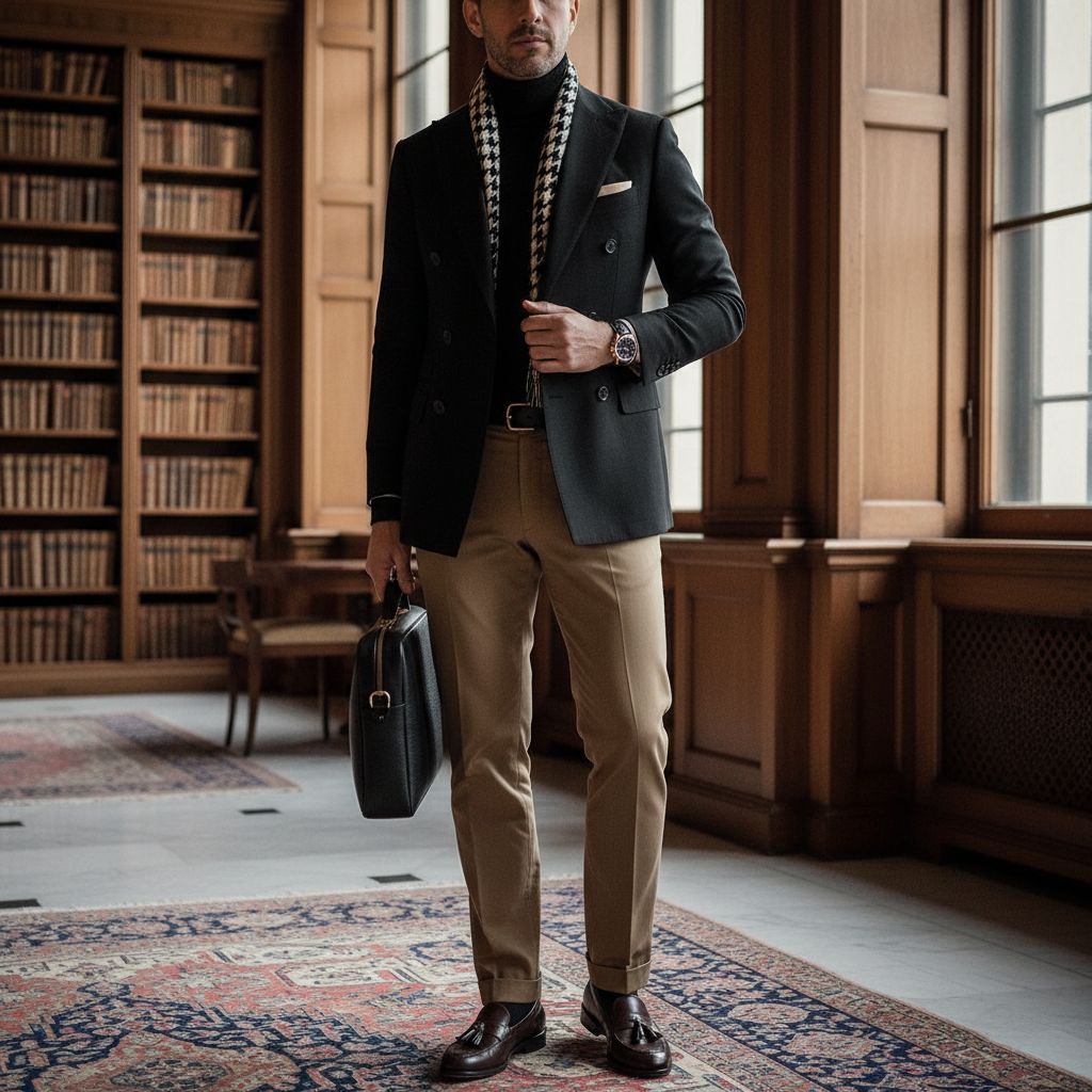 Top Old Money Color Combinations for Men Black Khaki 4