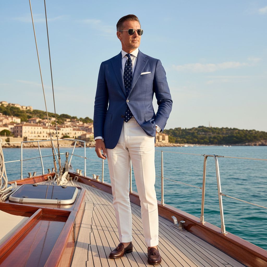 Top Old Money Color Combinations for Men Blue White 3