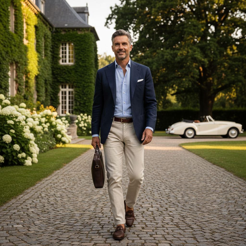 Top Old Money Color Combinations for Men Blue White 4