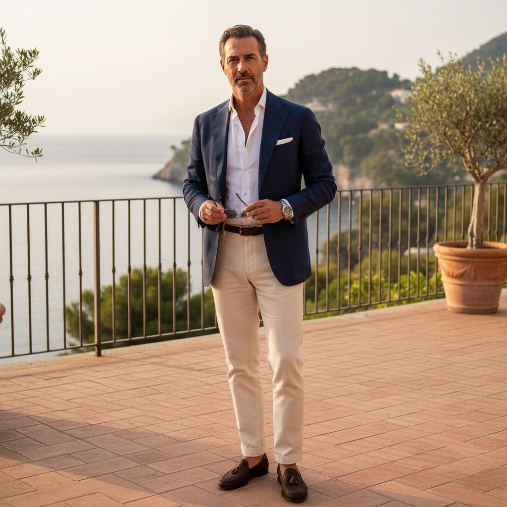 Top Old Money Color Combinations for Men Blue White