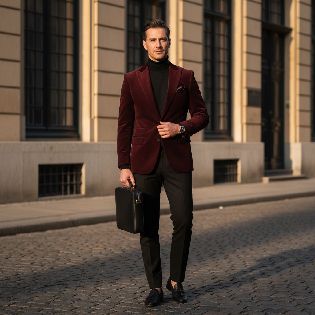 Top Old Money Color Combinations for Men Maroon Black 3