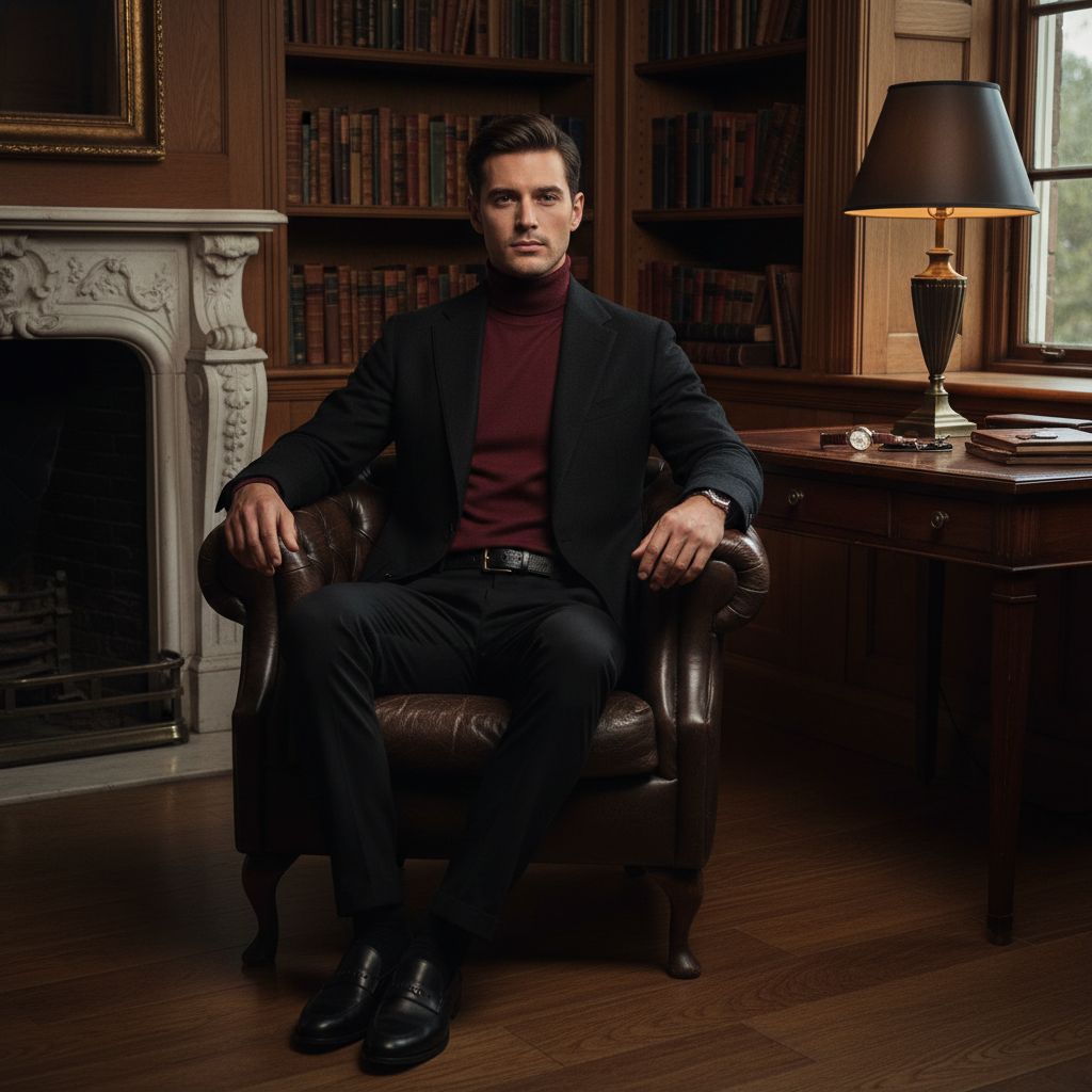 Top Old Money Color Combinations for Men Maroon Black 4