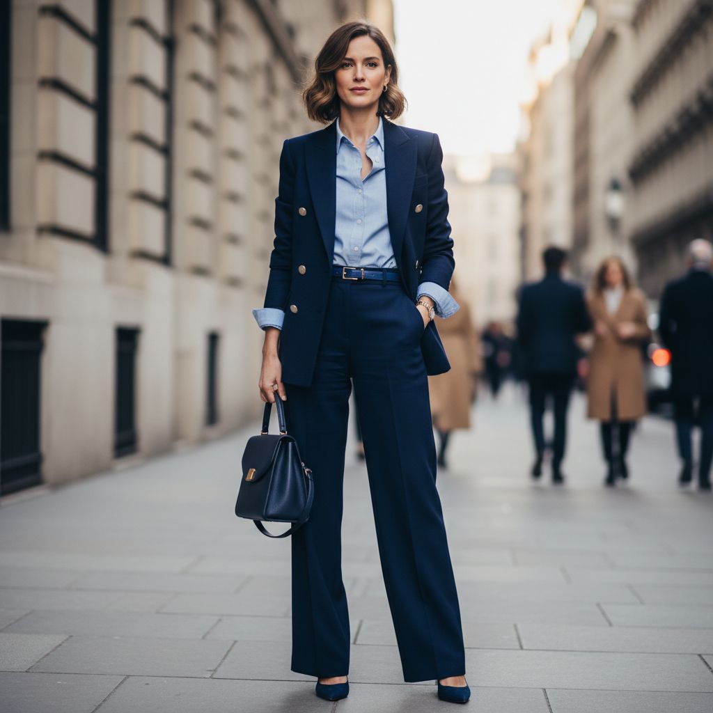 Womens Fashion Color Combinations That Look Timeless Elegant and Professional Blue and Light Blue