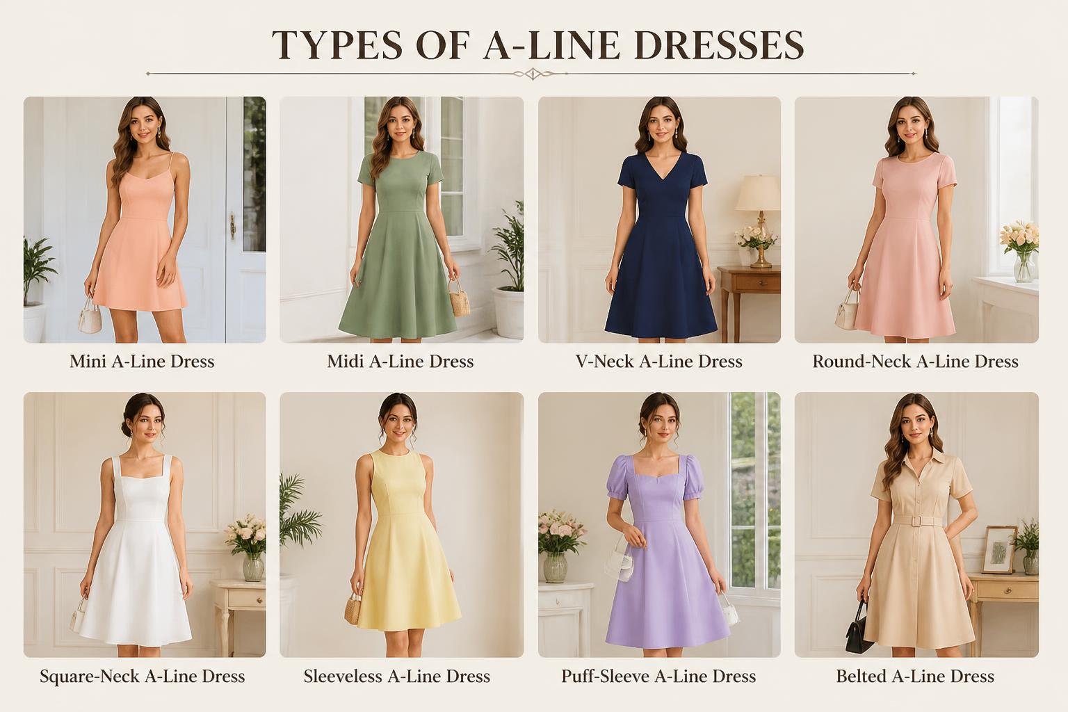 8 Different Types of Dresses for Women