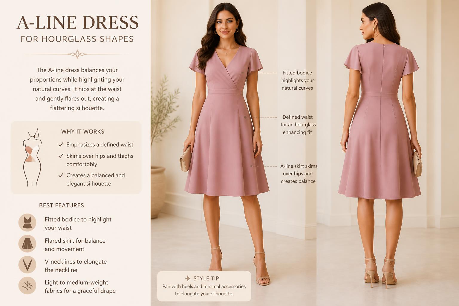 A Line Dress for Hourglass Shapes