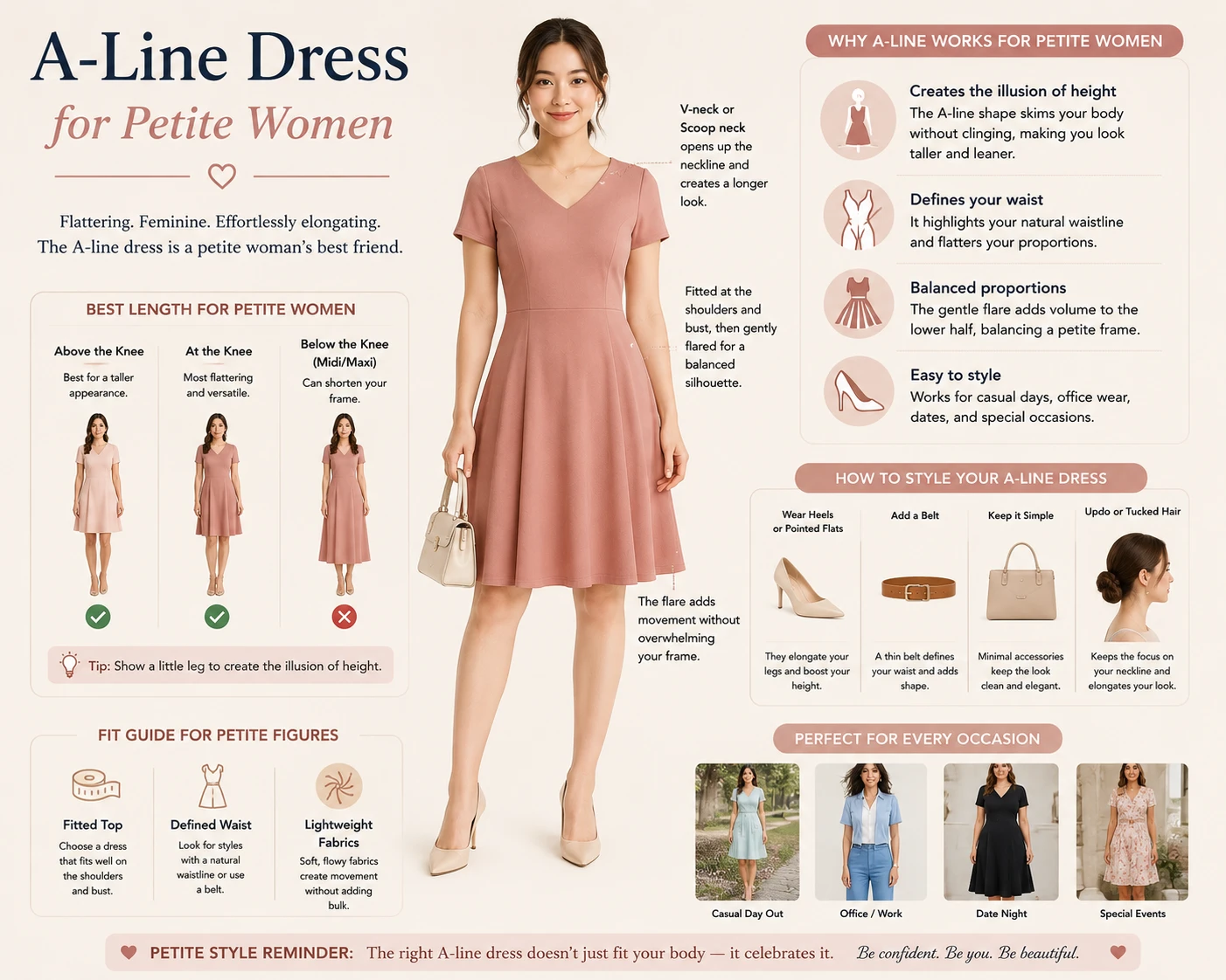 A Line Dress for Petite Women