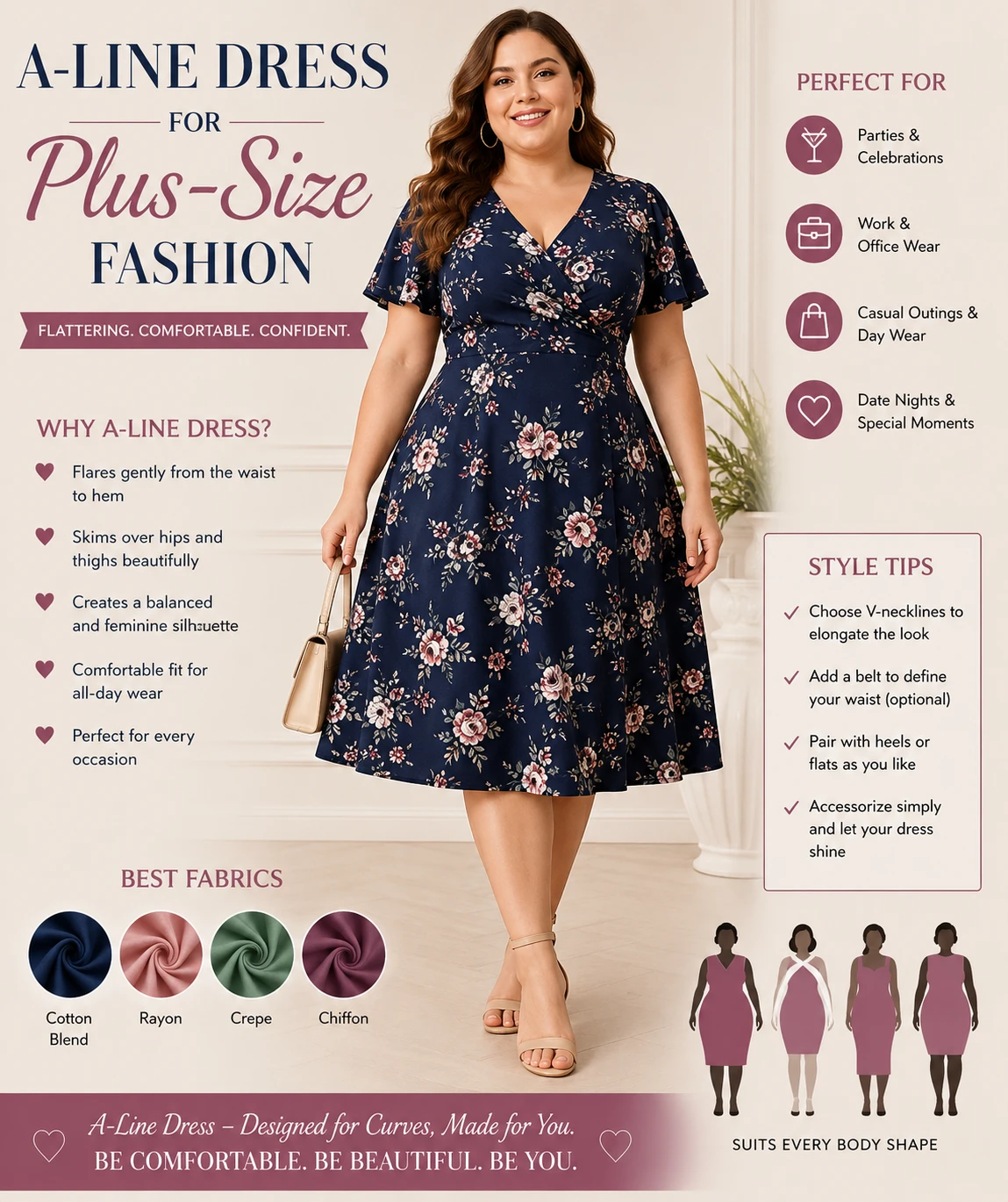 A Line Dress for Plus Size Fashion