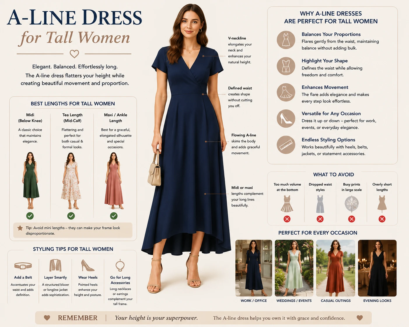 A Line Dress for Tall Women