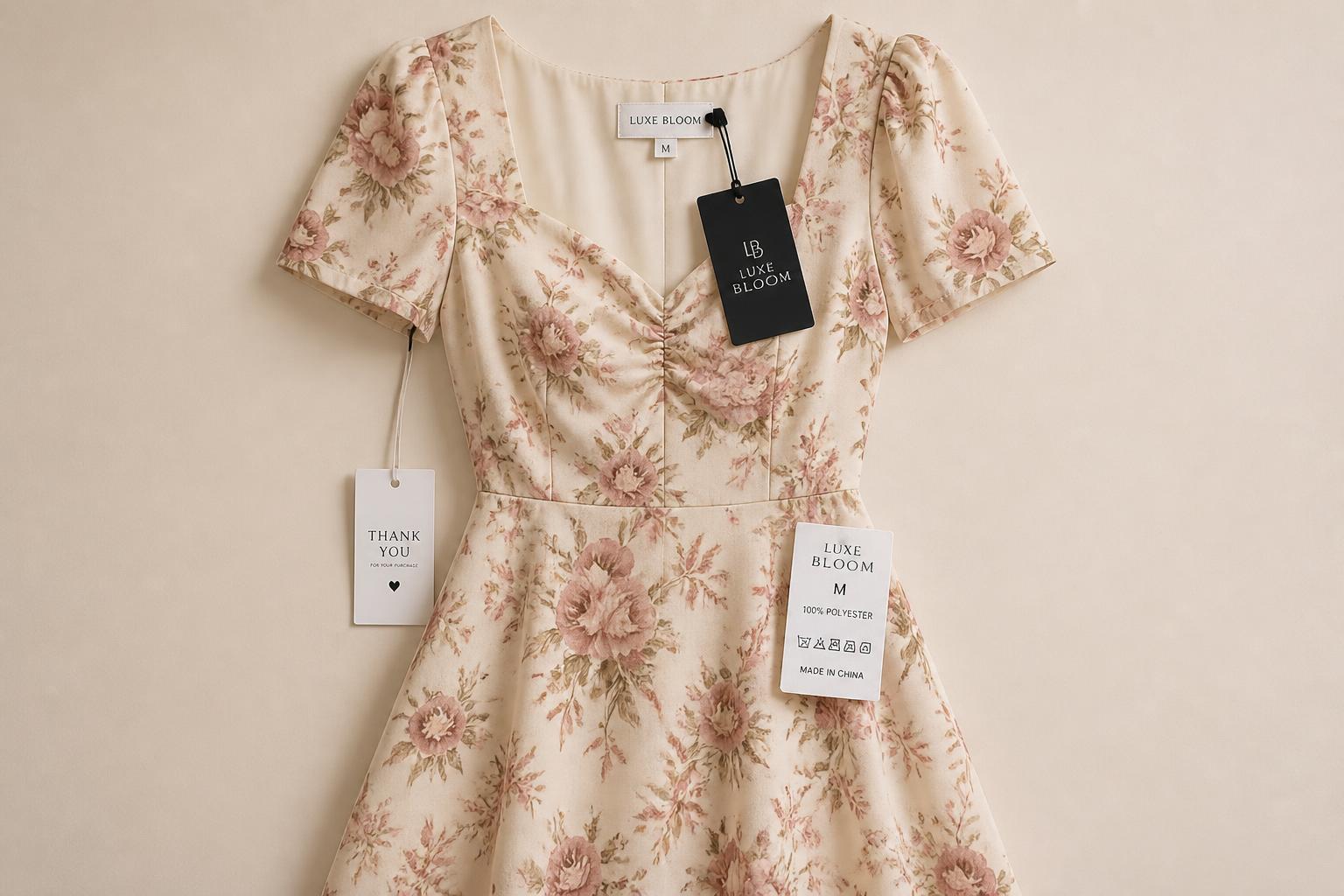 Clothing Labels Attached fashion dress