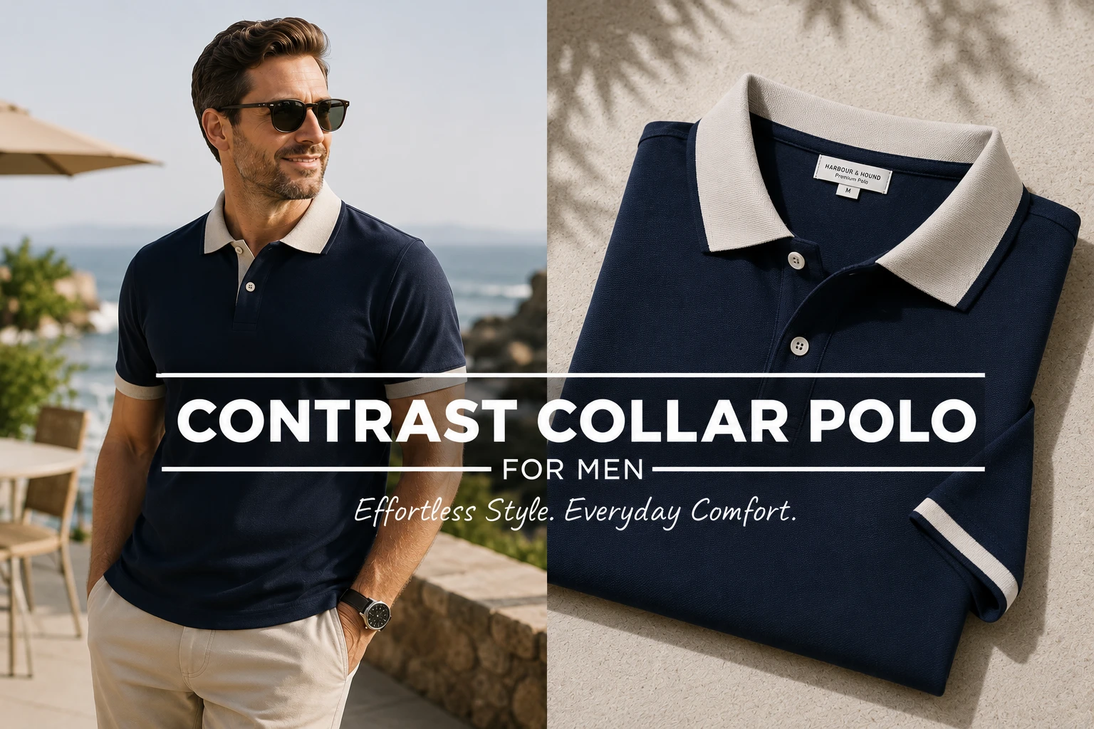 Contrast Collar Polo For Men