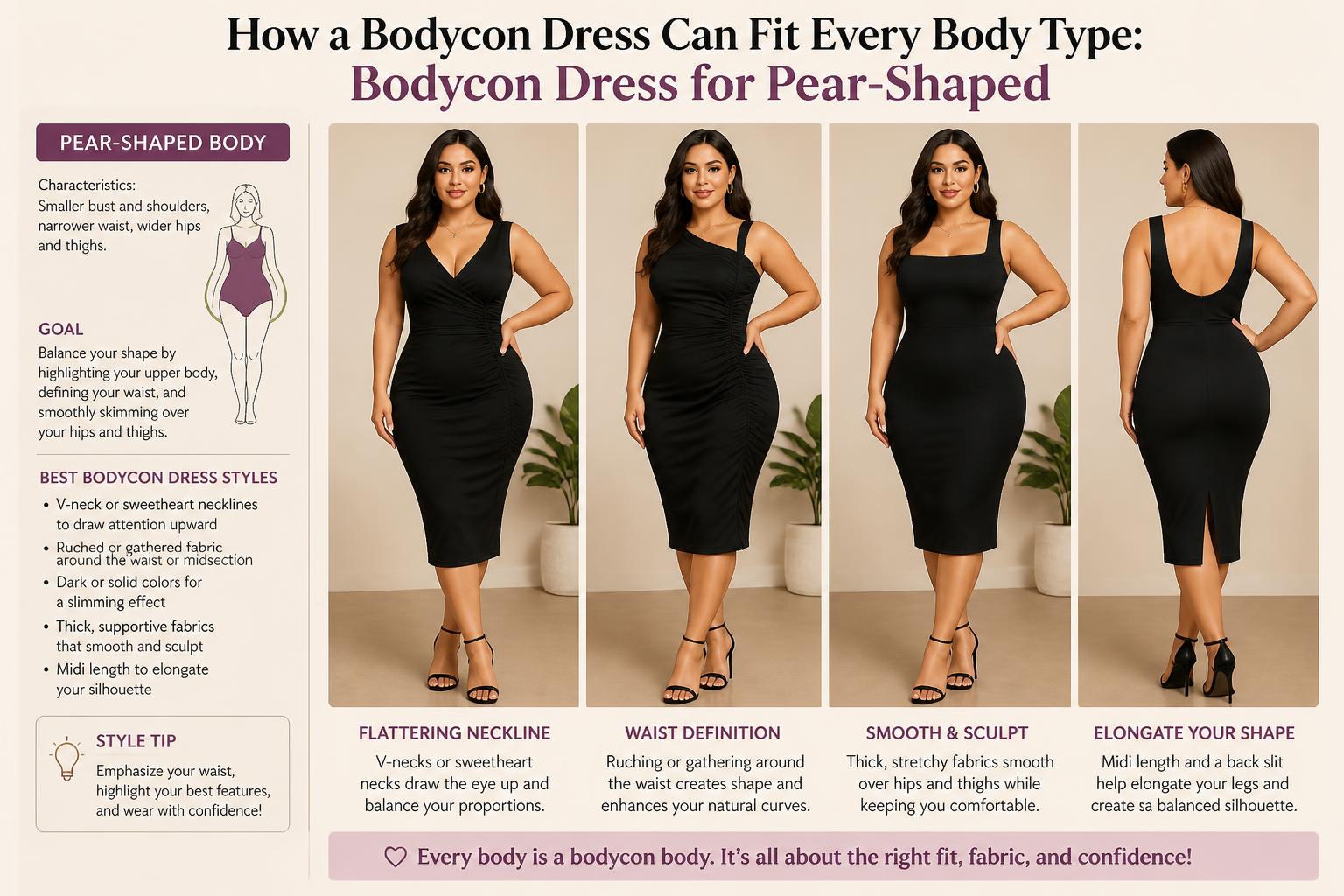 How a Bodycon Dress Can Fit Every Body Type Bodycon Dress for Pear Shaped