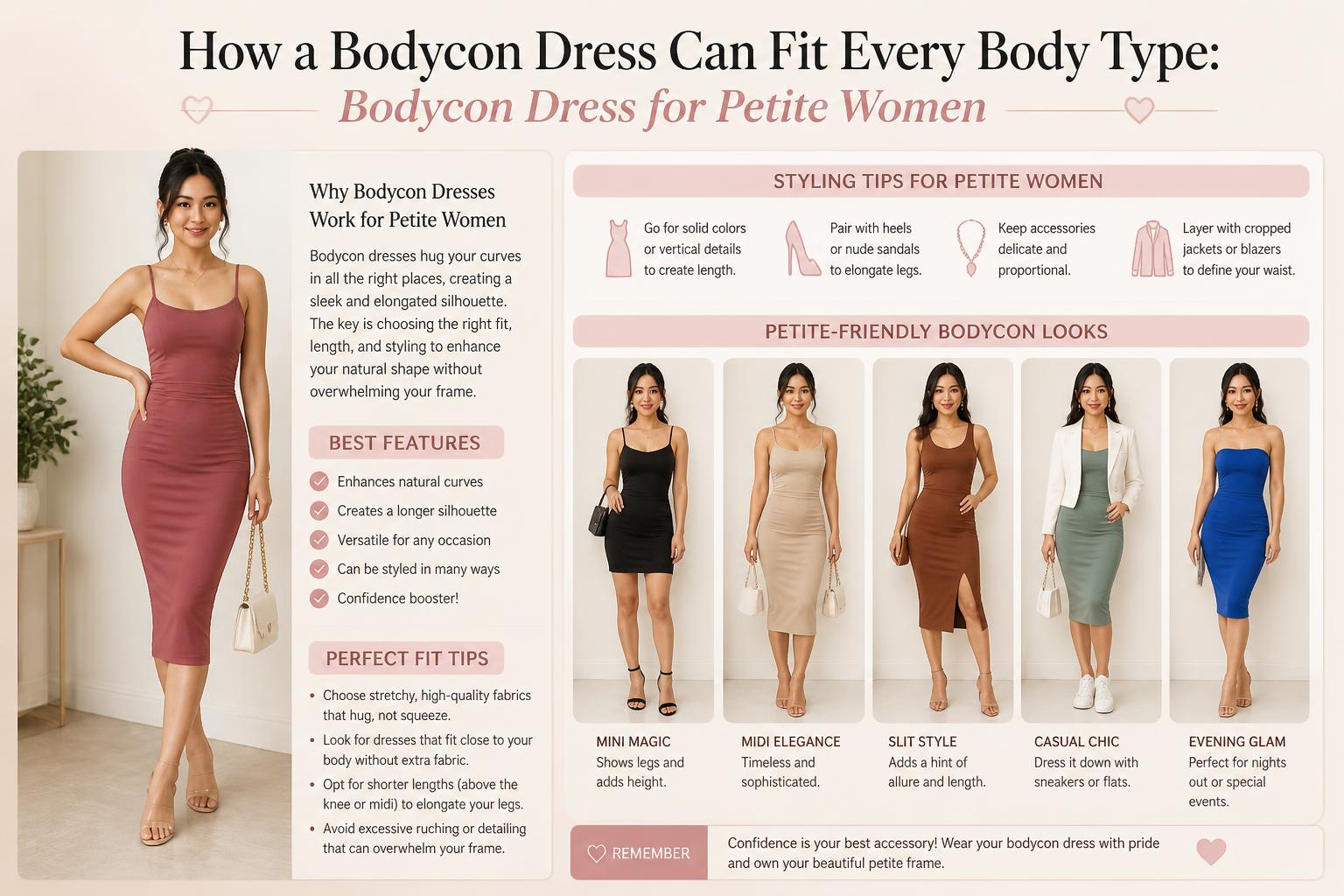 How a Bodycon Dress Can Fit Every Body Type Bodycon Dress for Petite Women