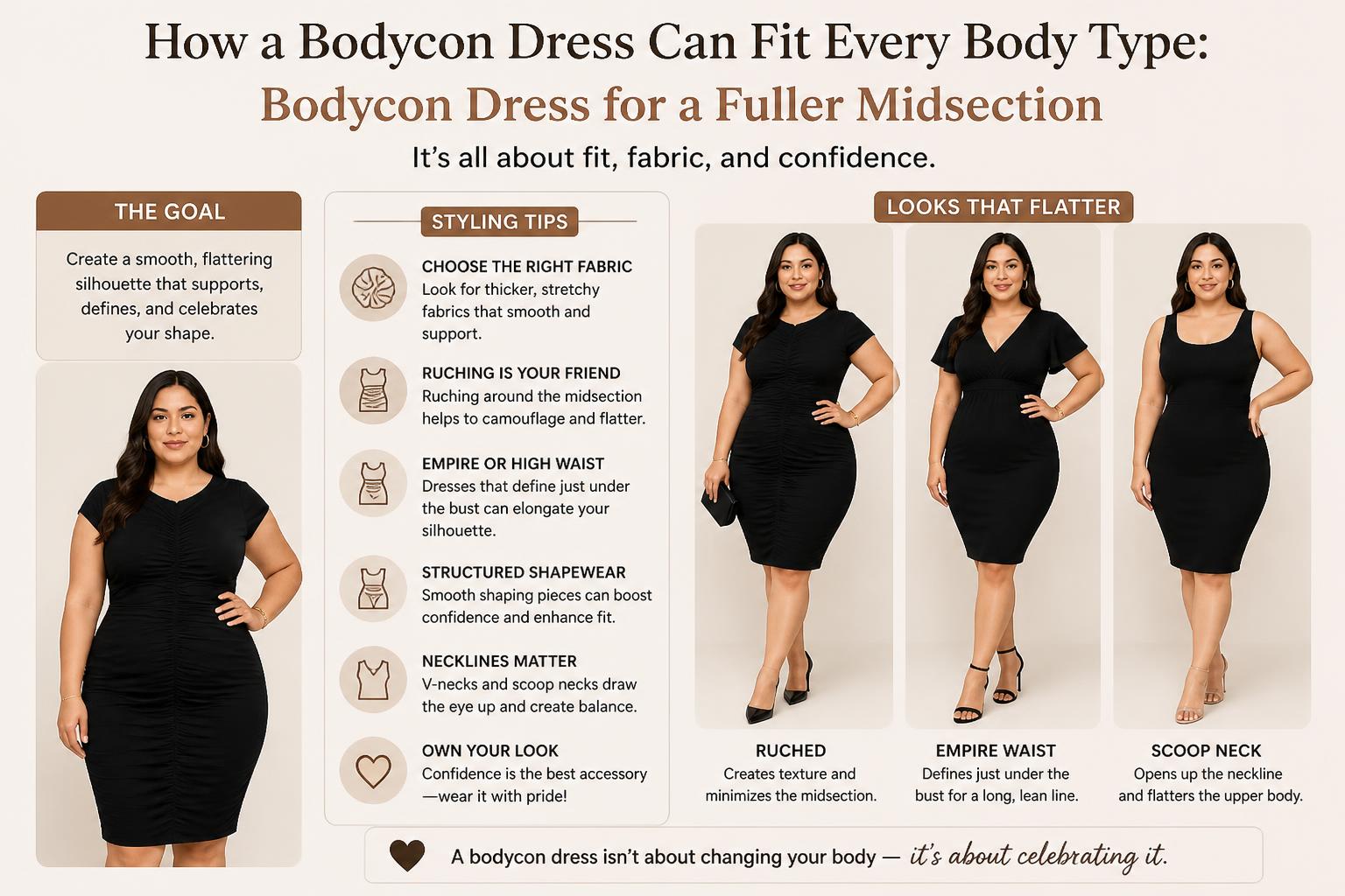 How a Bodycon Dress Can Fit Every Body Type Bodycon Dress for a Fuller Midsection