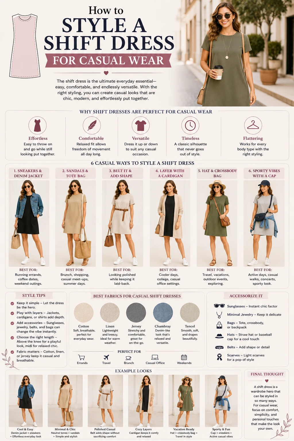 How to Style a Shift Dress For Casual Wear