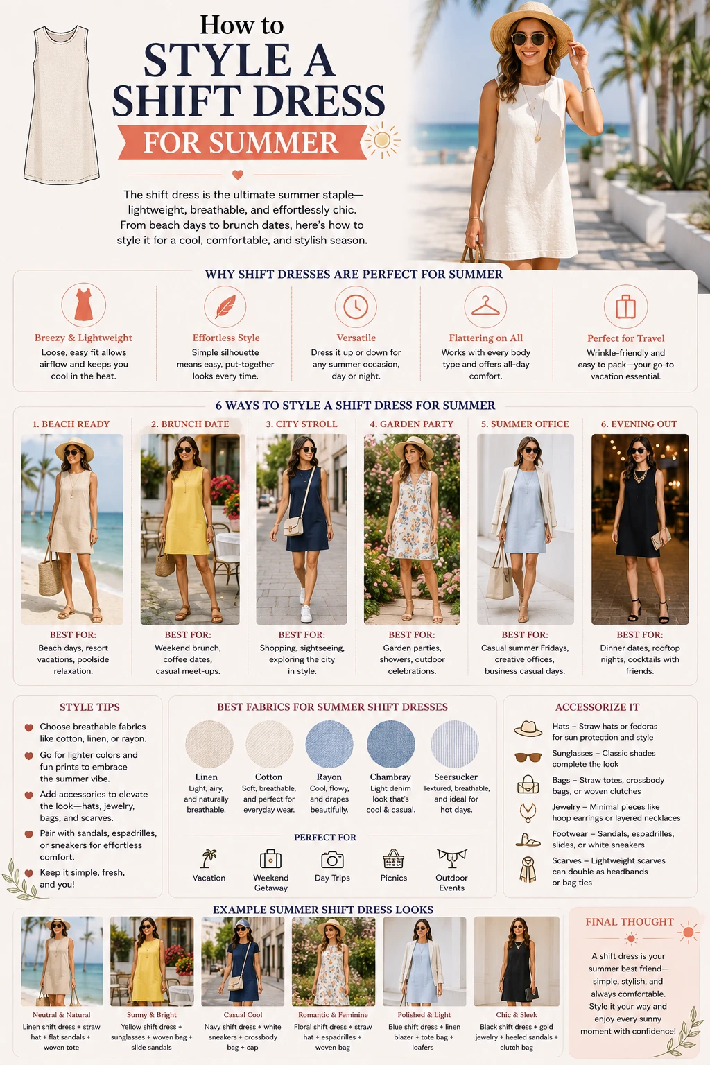 How to Style a Shift Dress For Summer