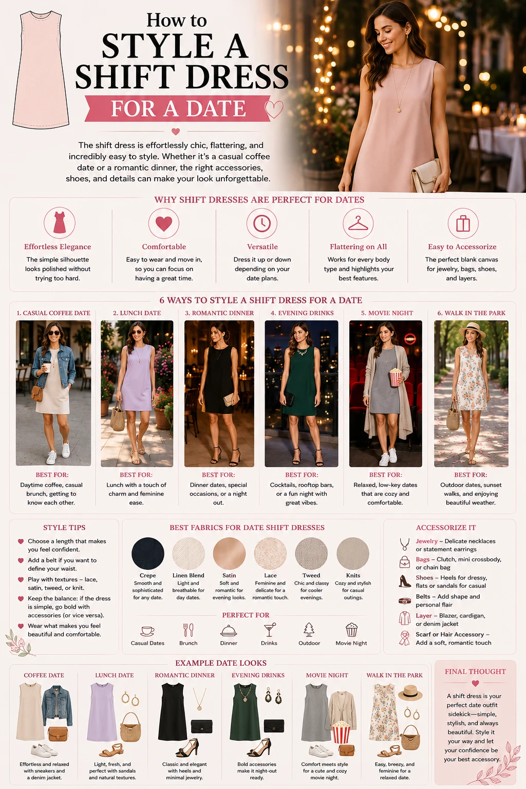 How to Style a Shift Dress for a date