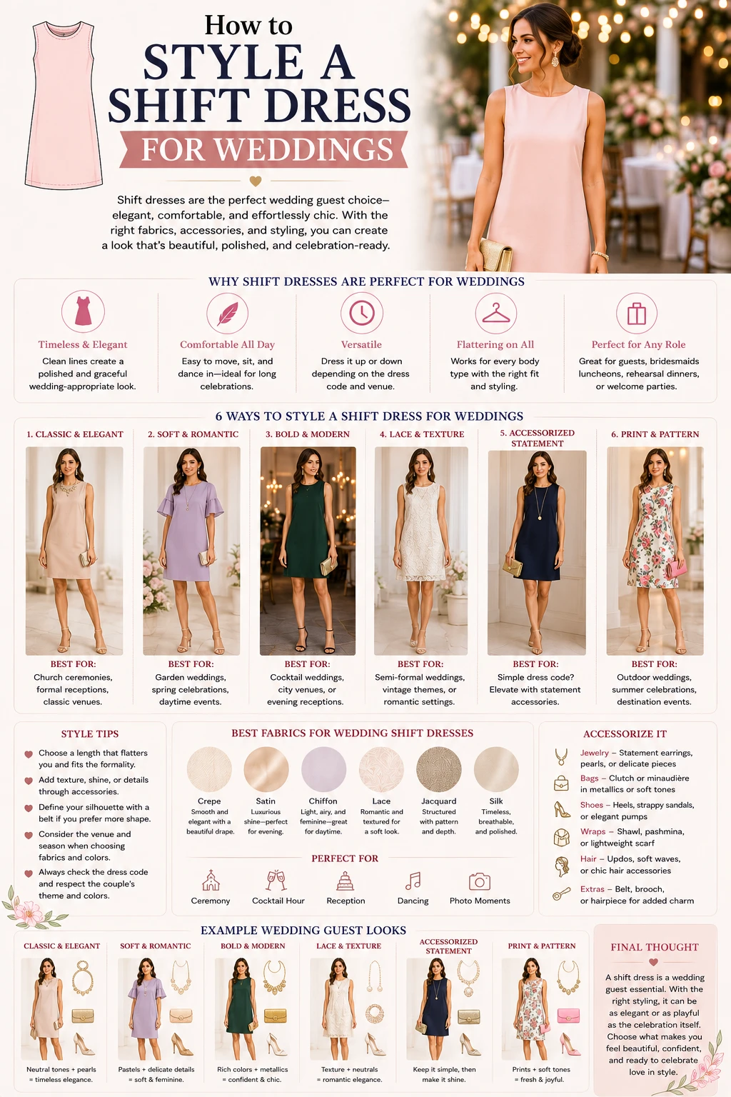 How to Style a Shift Dress for wedding