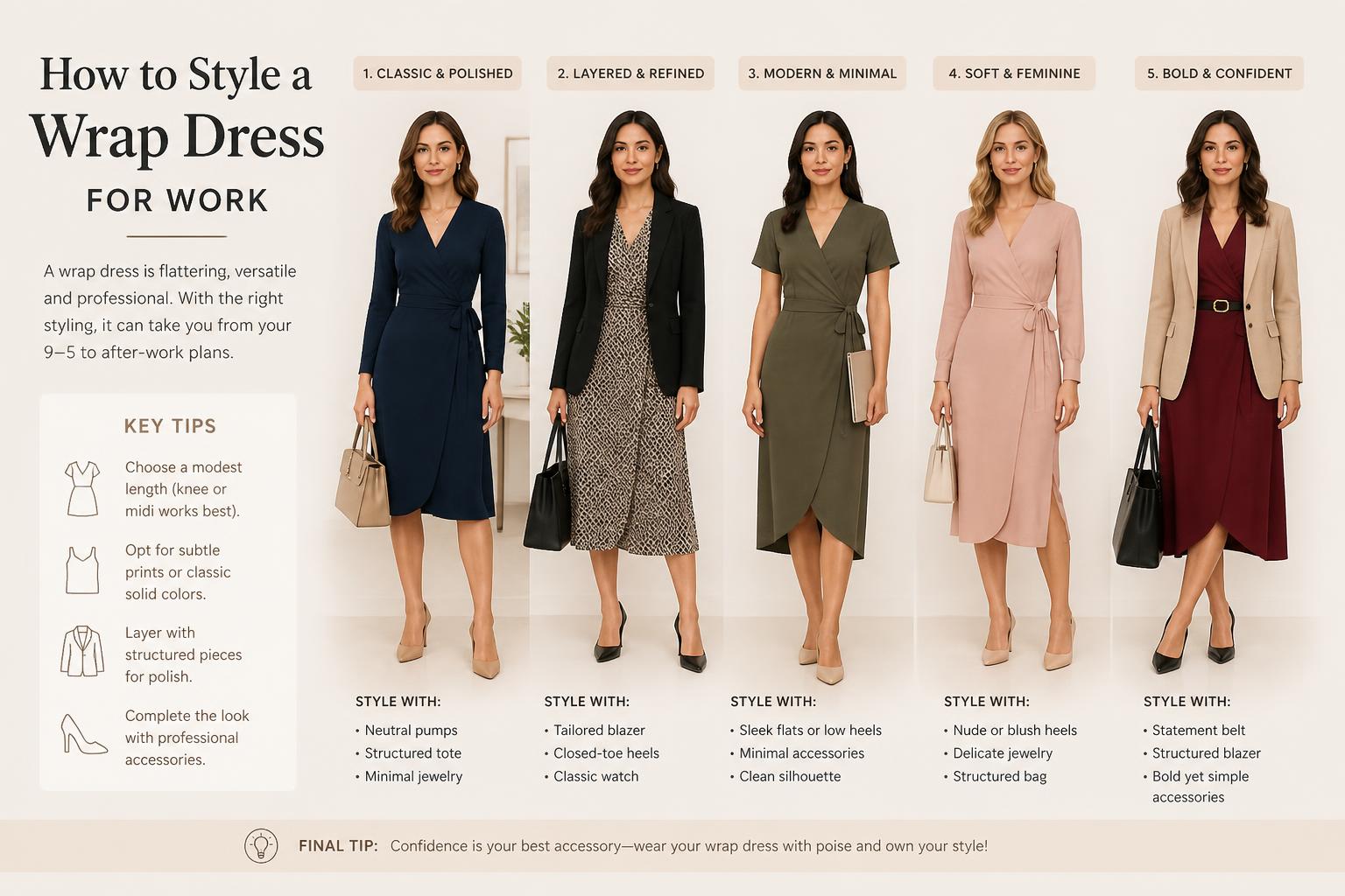 How to Style a Wrap Dress For Work
