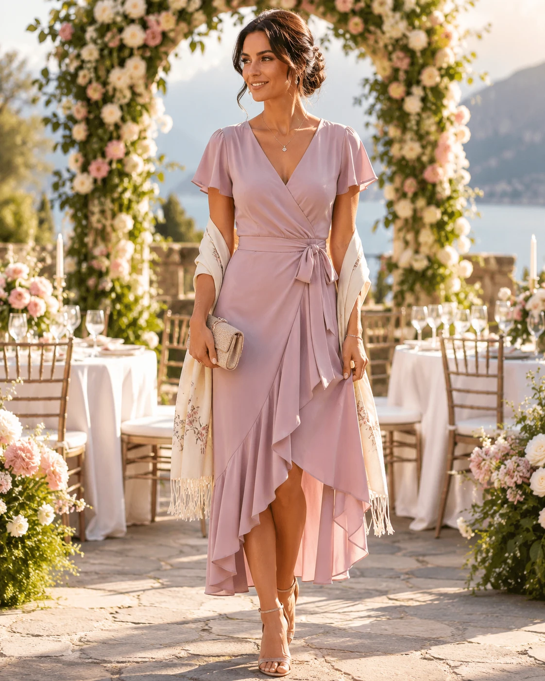 How to Style a Wrap Dress for Weddings 3