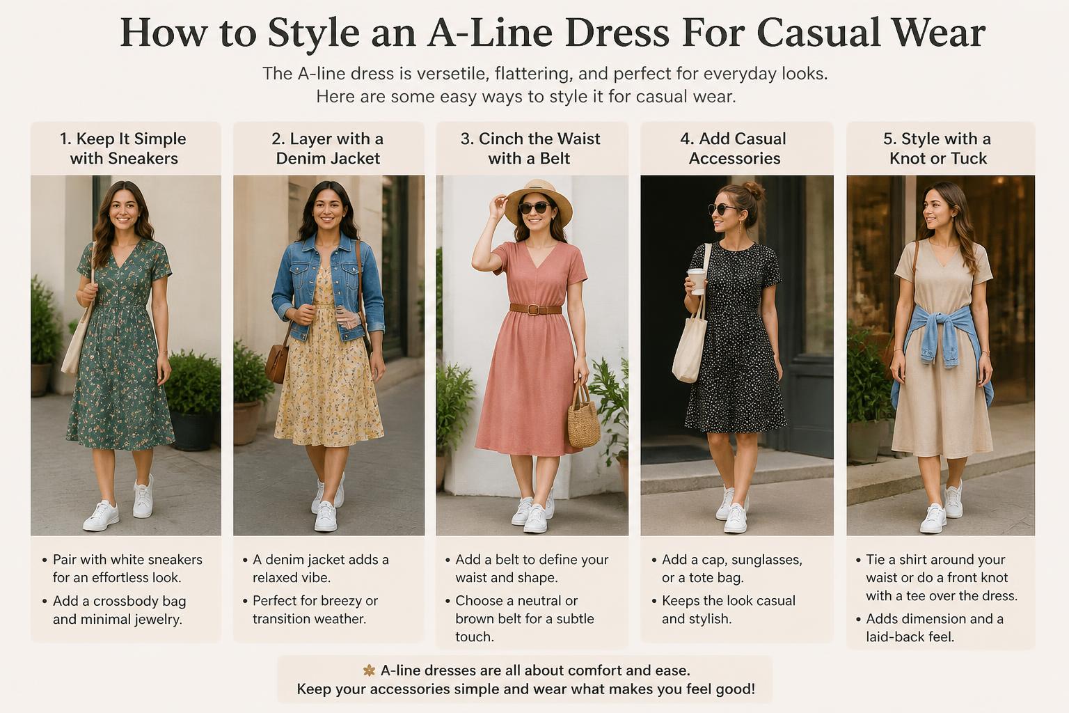 How to Style an A Line Dress For Casual Wear
