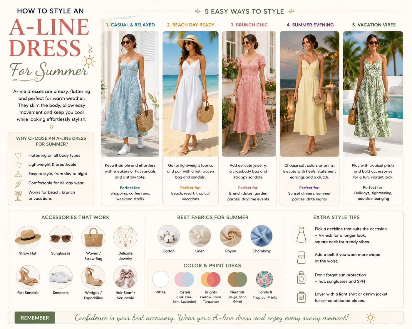 How to Style an A Line Dress For Summer
