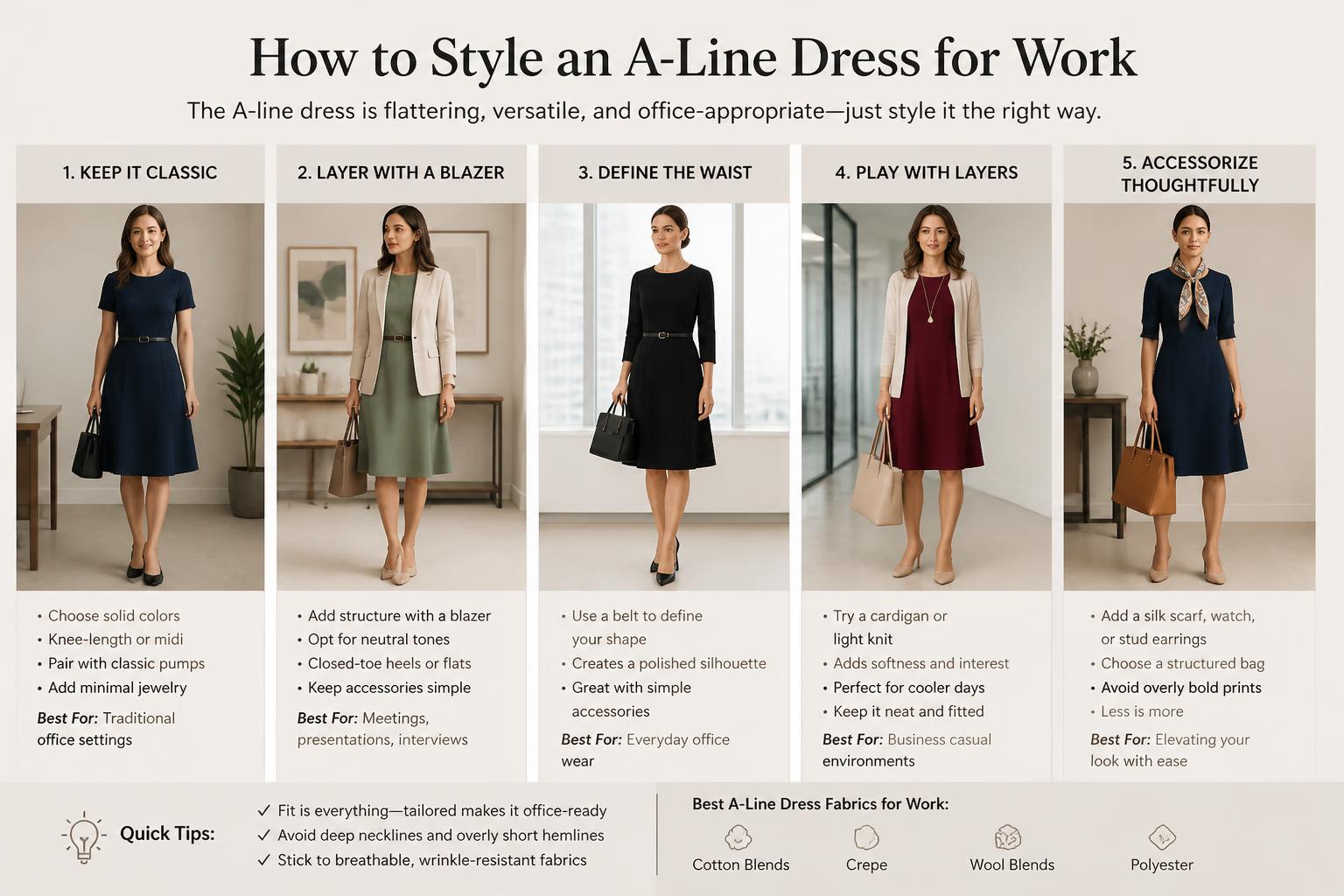 How to Style an A Line Dress for work