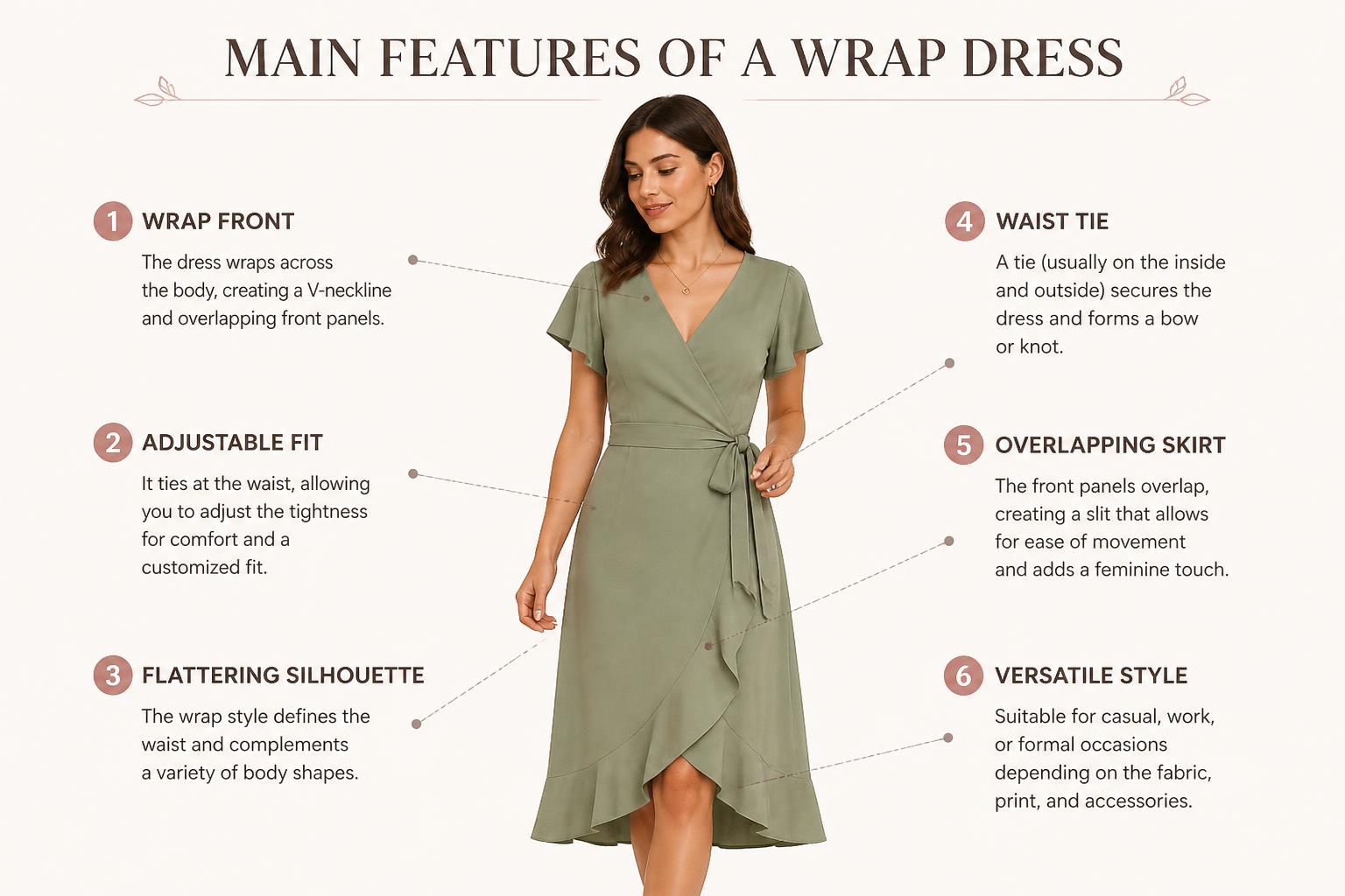 Main Features of a Wrap Dress