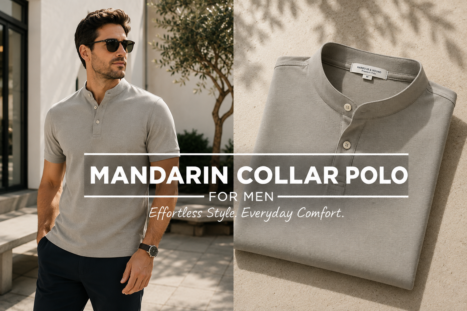 Mandarin Collar Polo For men Banner