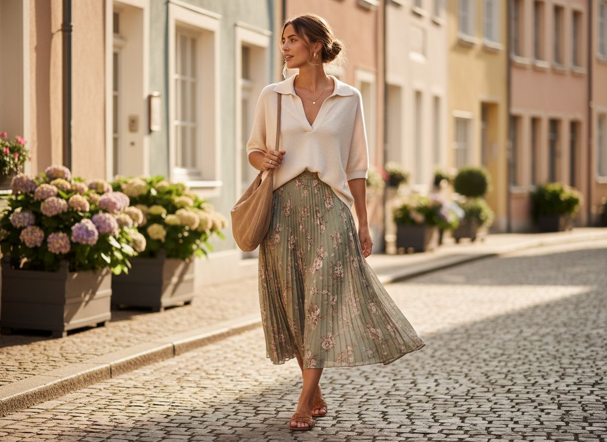 Open Collar Knit Polo Style It With a Skirt for a Softer Look Fashions women 2