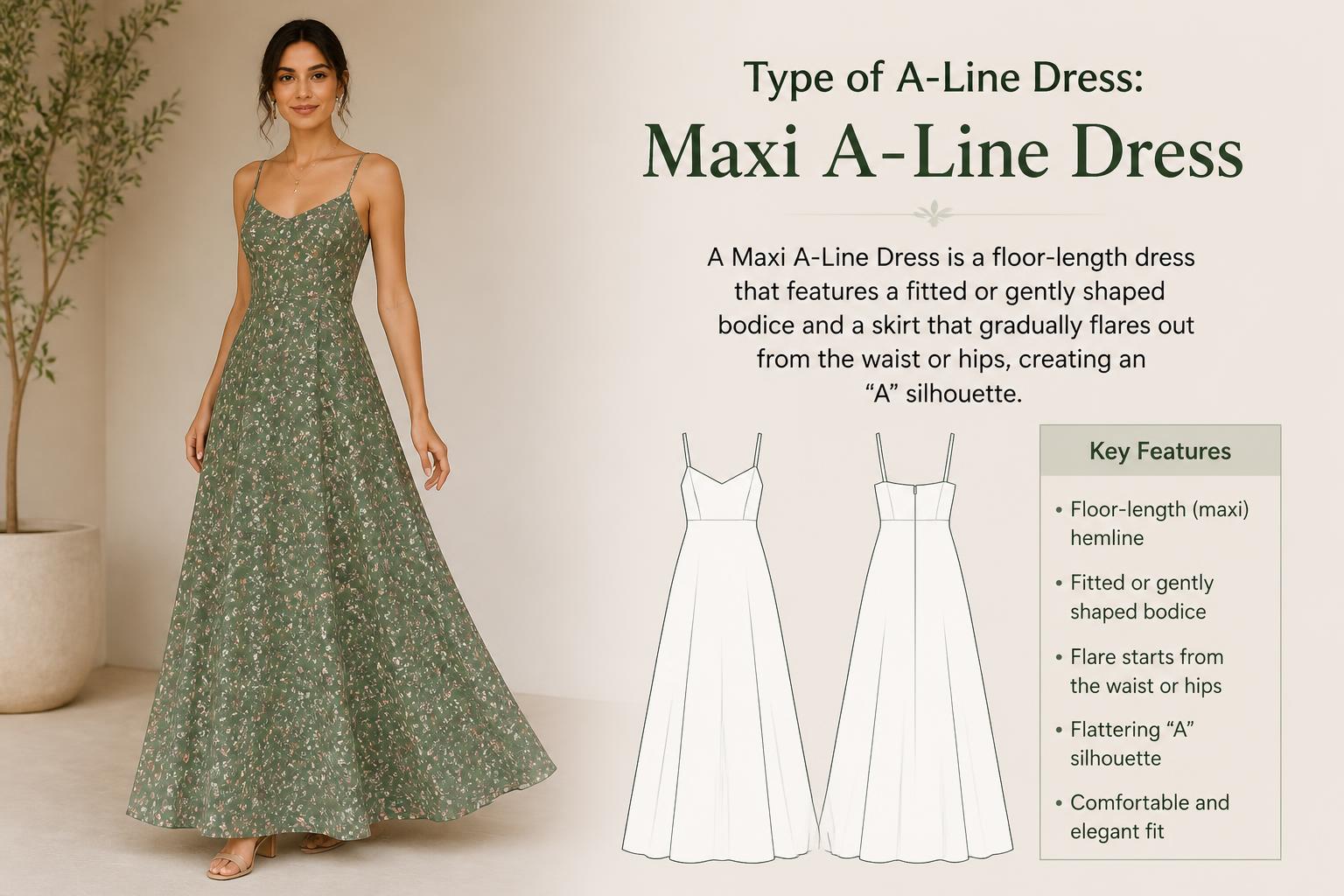 Type of A Line Dress Maxi A Line Dress