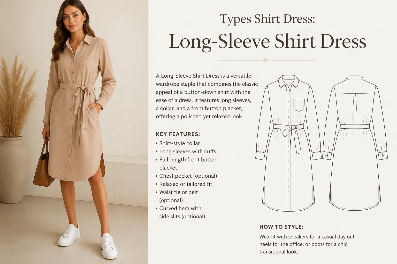 Types Shirt Dress Long Sleeve Shirt Dress