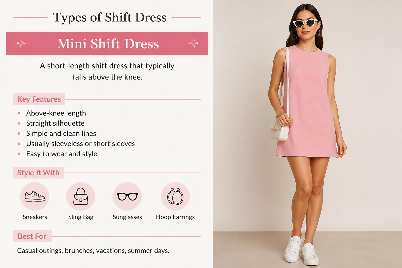 Types of Shift Dress Mini Shift Dress 1