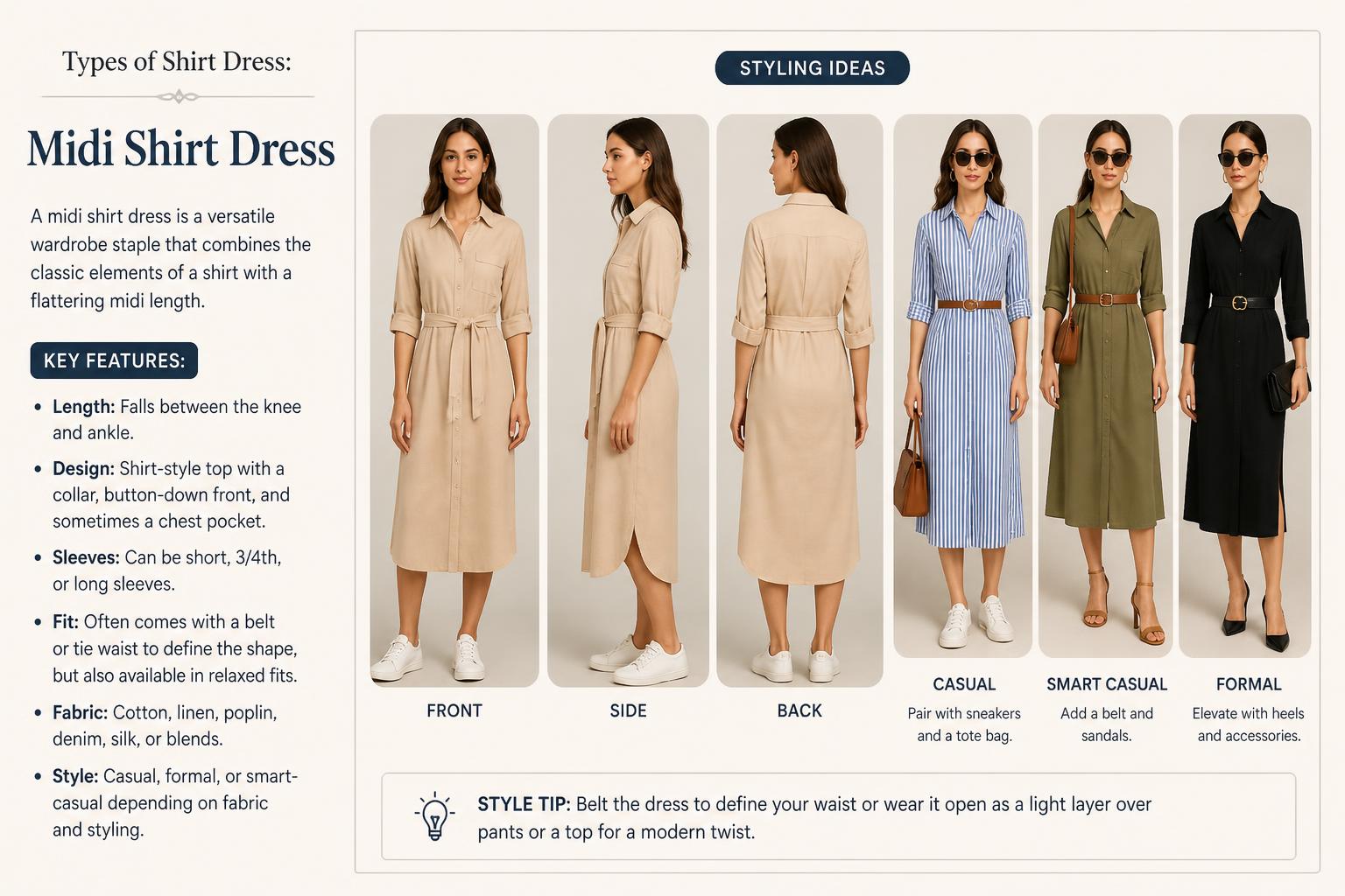 Types of Shirt Dress Maxi Shirt Dress