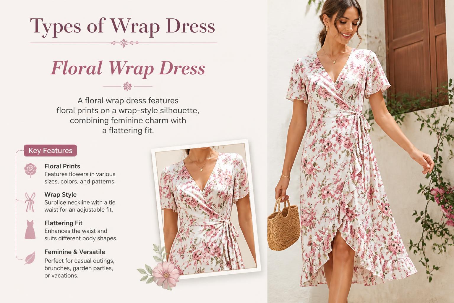 Types of Wrap Dress Floral Wrap Dress