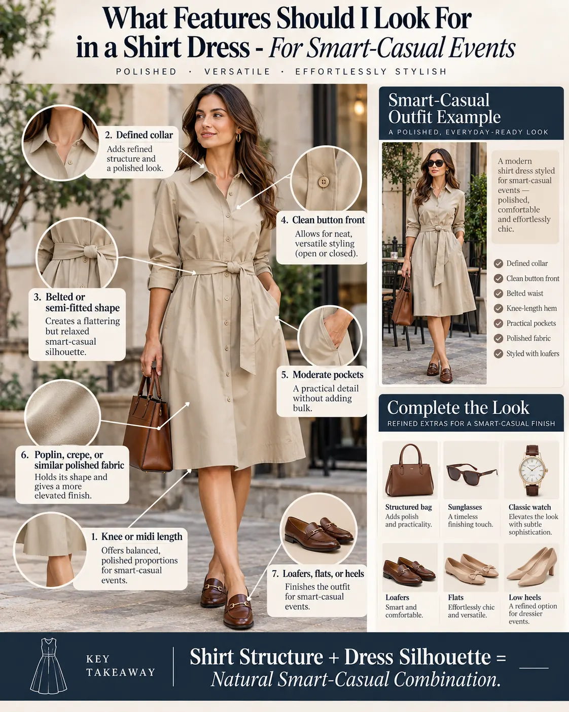 What Features Should I Look For in a Shirt Dress For Smart Casual Events