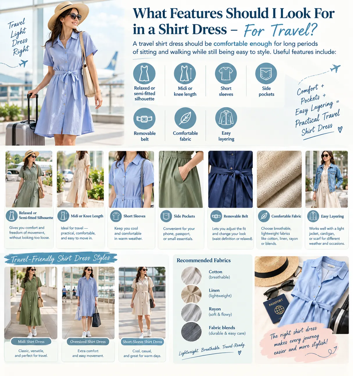 What Features Should I Look For in a Shirt Dress For Travel
