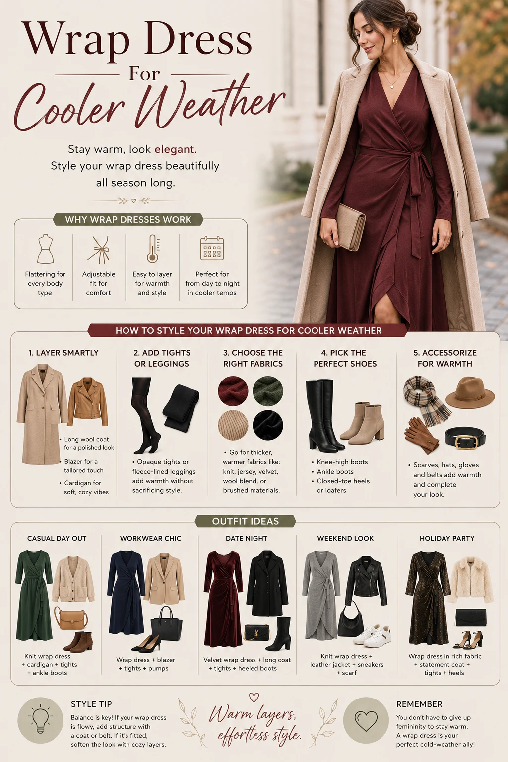 Wrap Dress For Cooler Weather 2