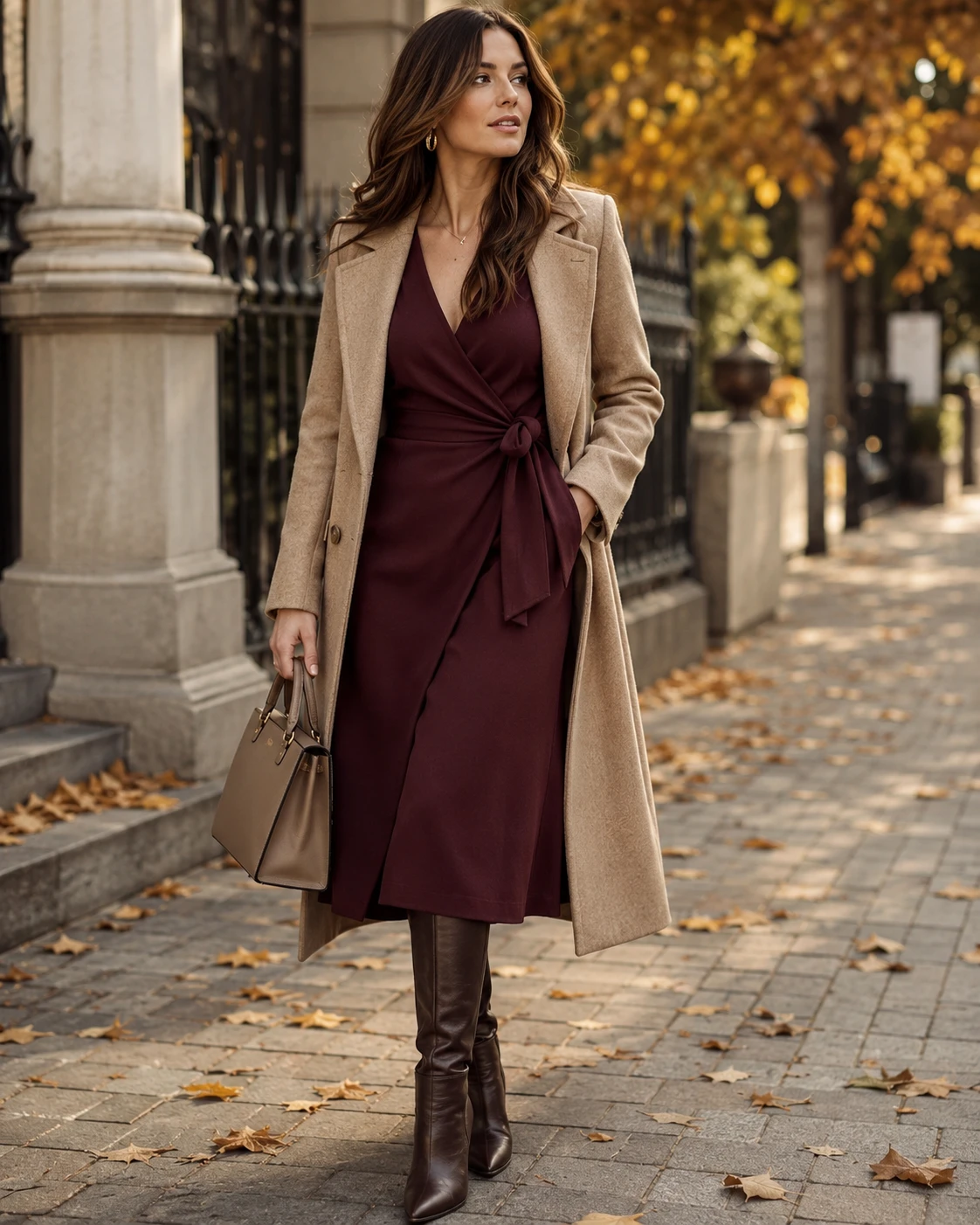 Wrap Dress For Cooler Weather 4