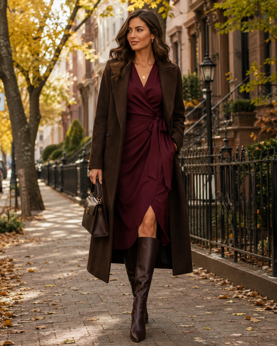 Wrap Dress For Cooler Weather