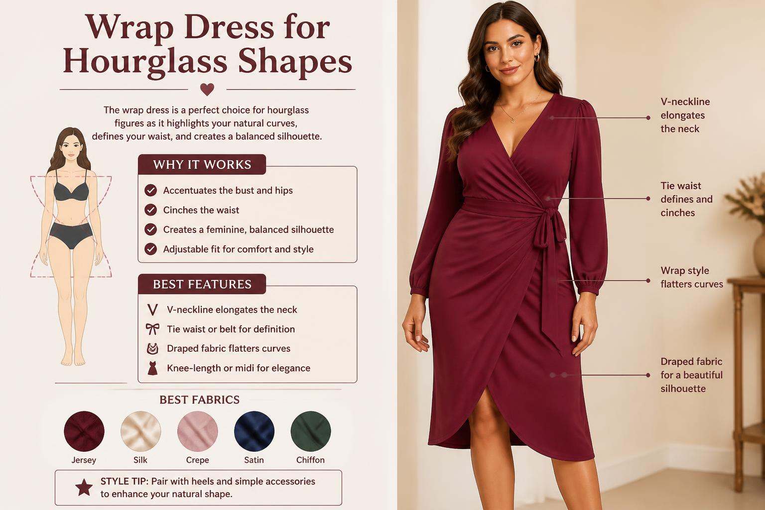 Wrap Dress for Hourglass Shapes