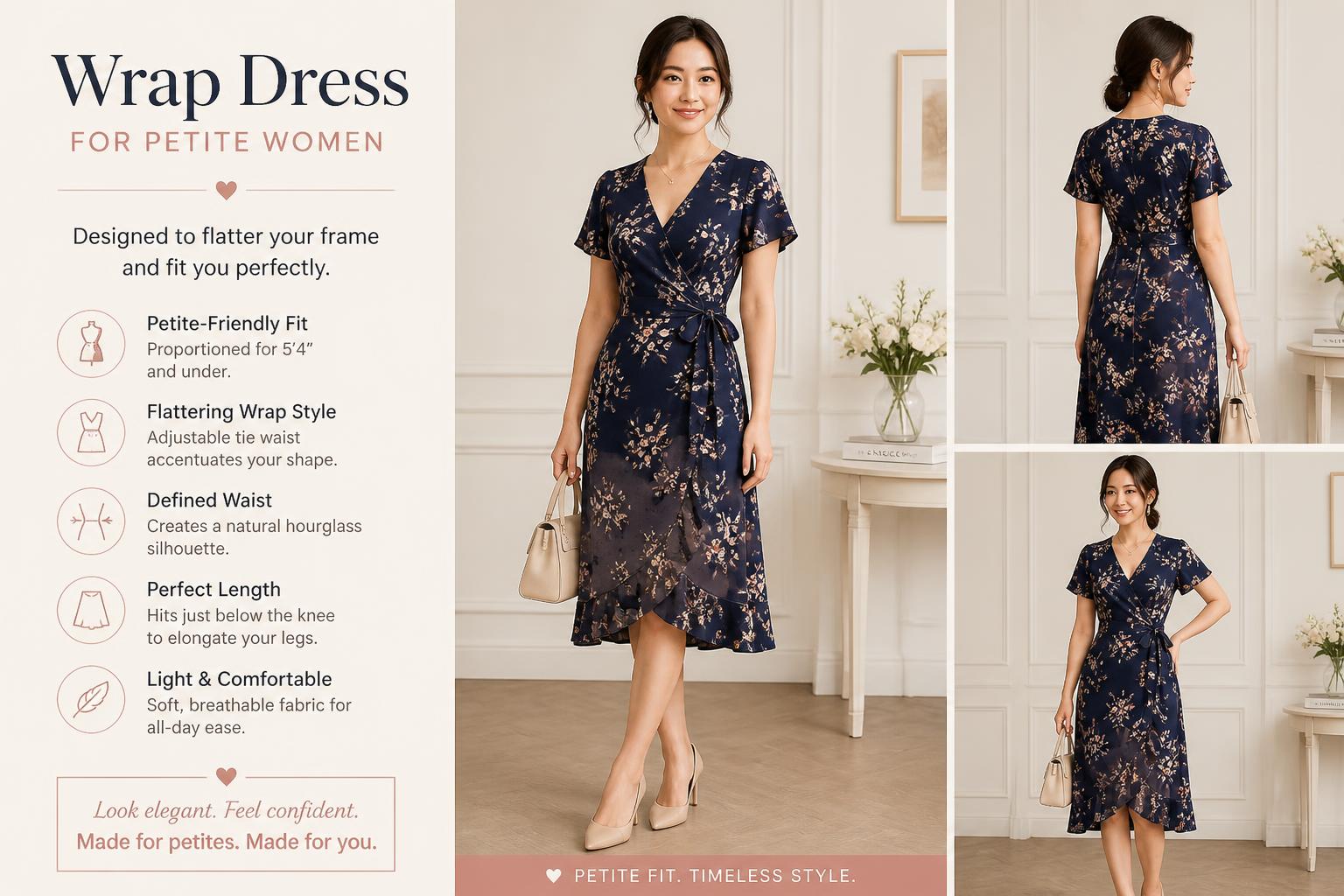 Wrap Dress for Petite Women 1