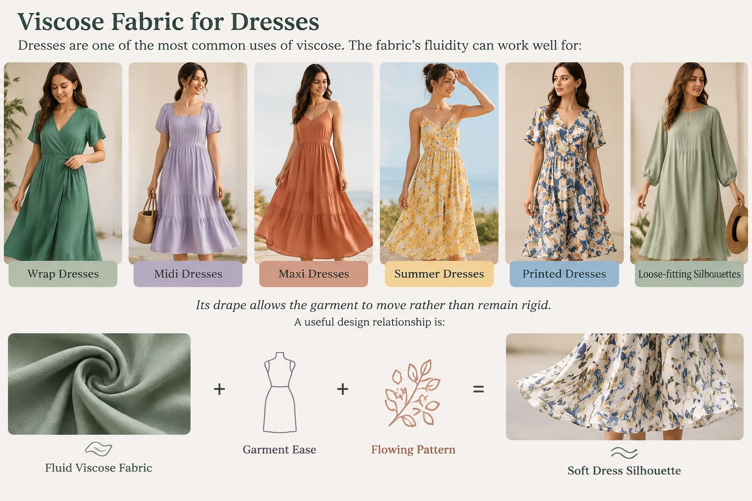 Common Applications Viscose Fabric for Dresses