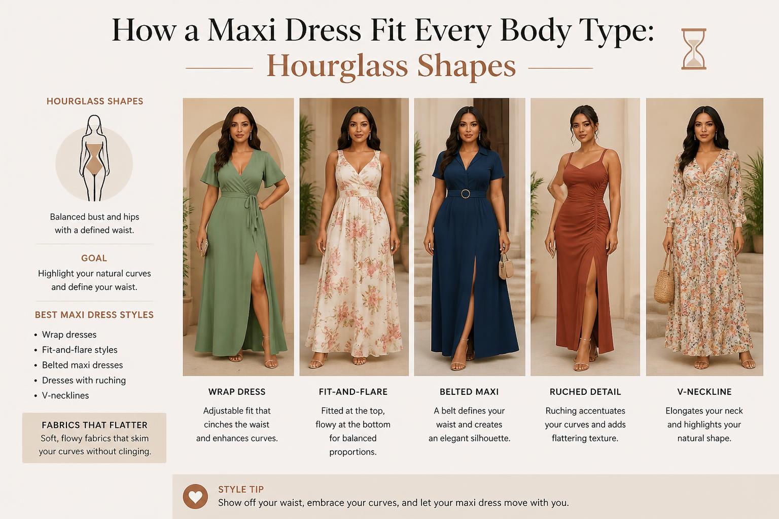 How a Maxi Dress Fit Every Body Type Hourglass Shapes
