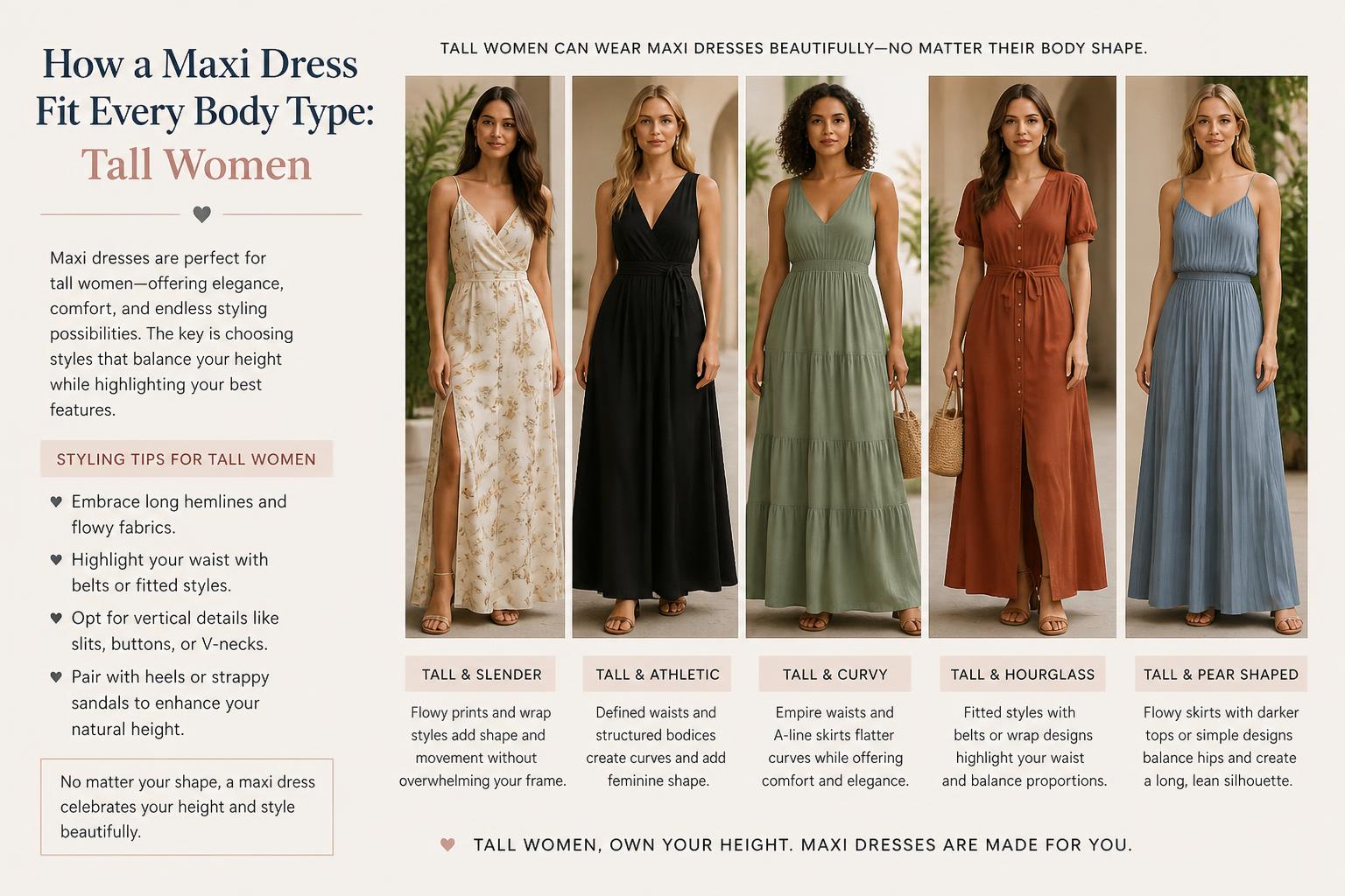 How a Maxi Dress Fit Every Body Type Tall Women