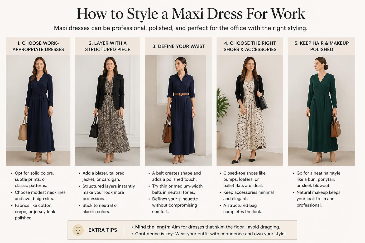 How to Style a Maxi Dress For Work