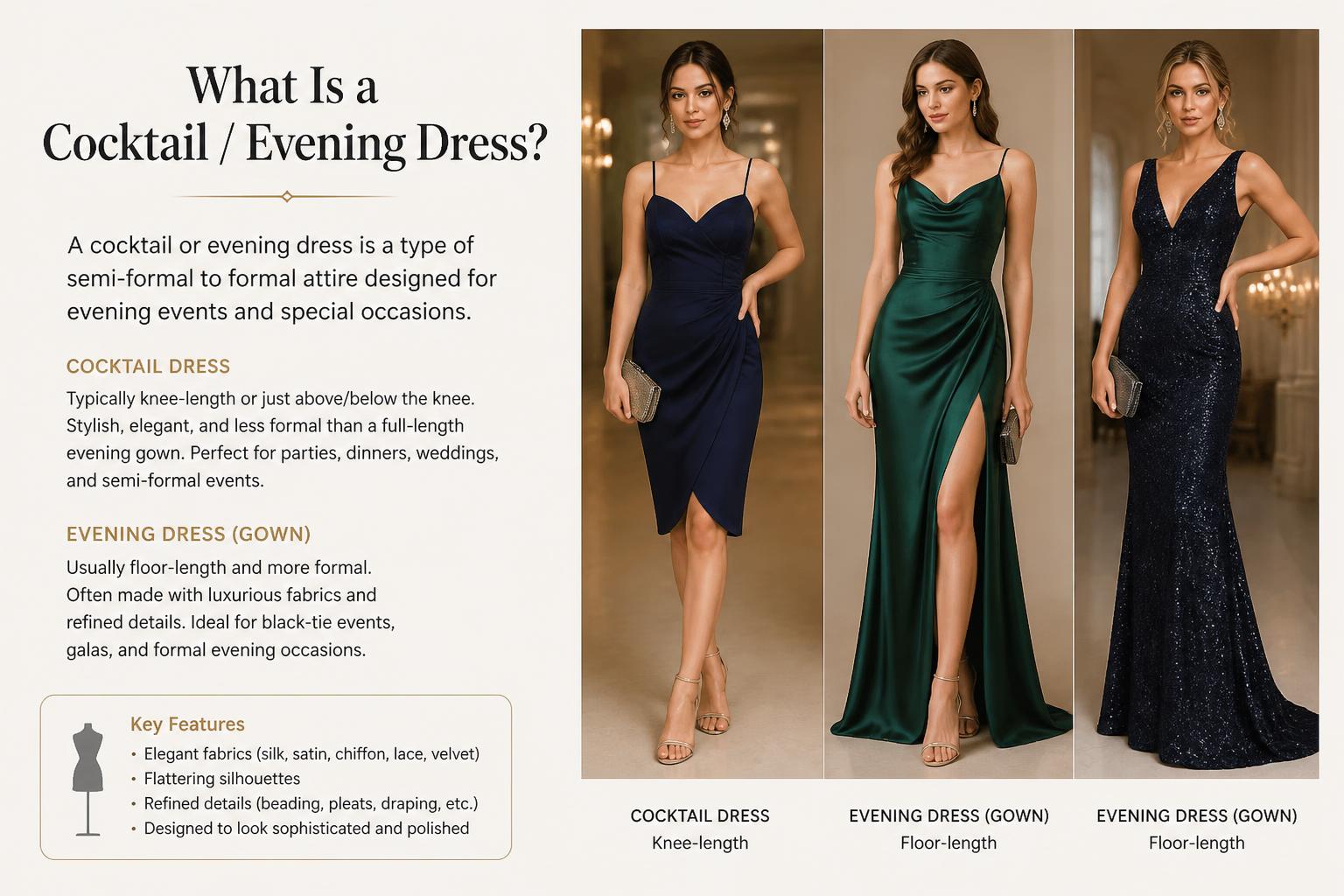 What Is a Cocktail Evening Dress