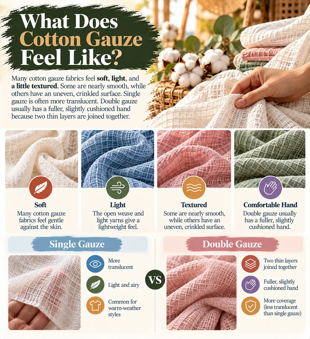 Cotton Gauze Handfeel Guide 1